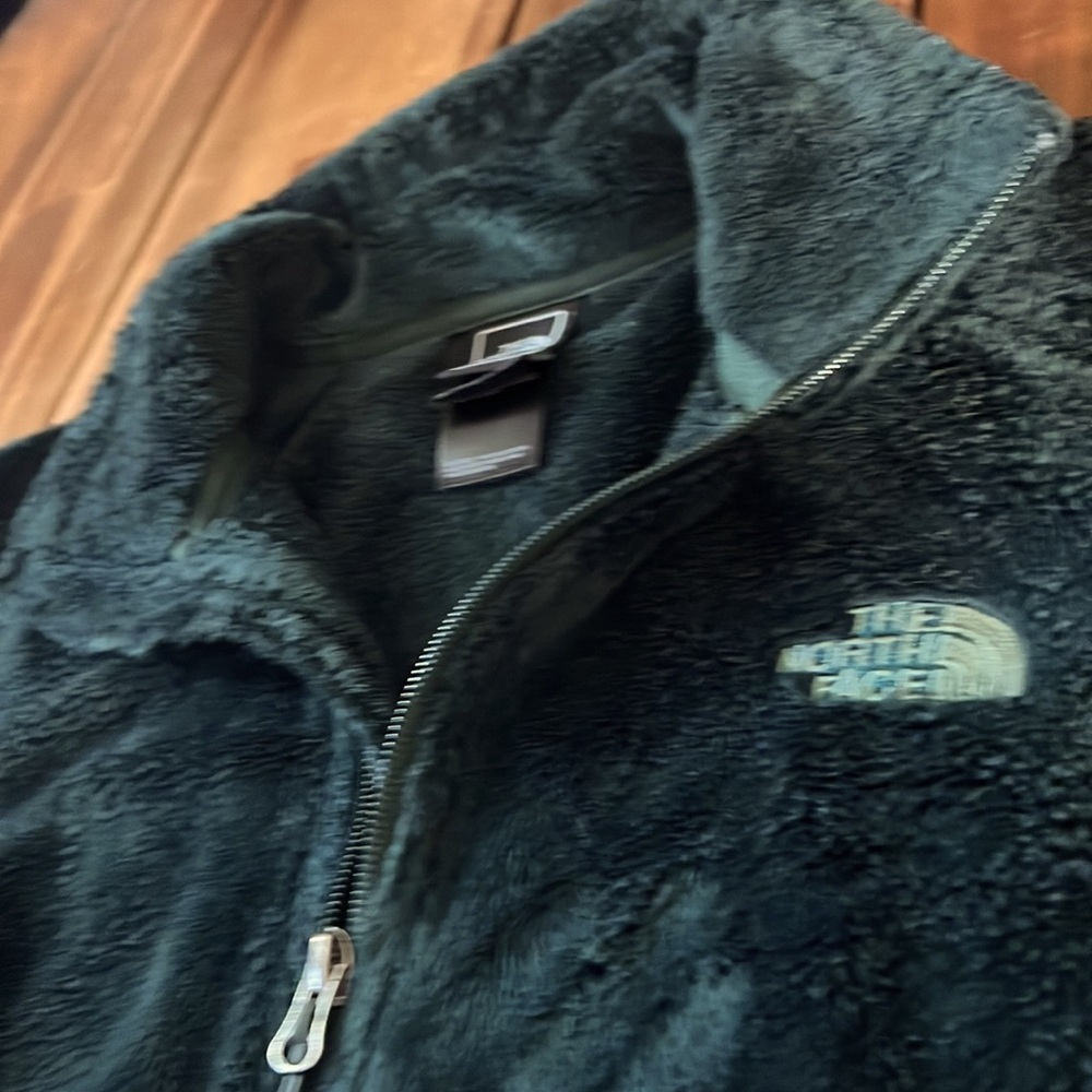 North Face Fuzzy Osito Deep hunter green Fleece
Med 
Zipper front and pockets - Picture 6 of 6